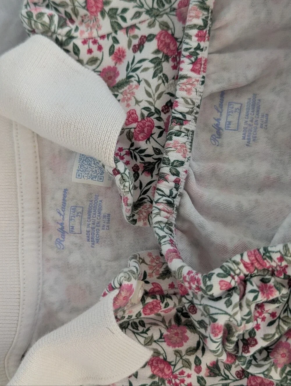 Ralph Lauren Dress with Pink and Green Floral Print, Size 9m